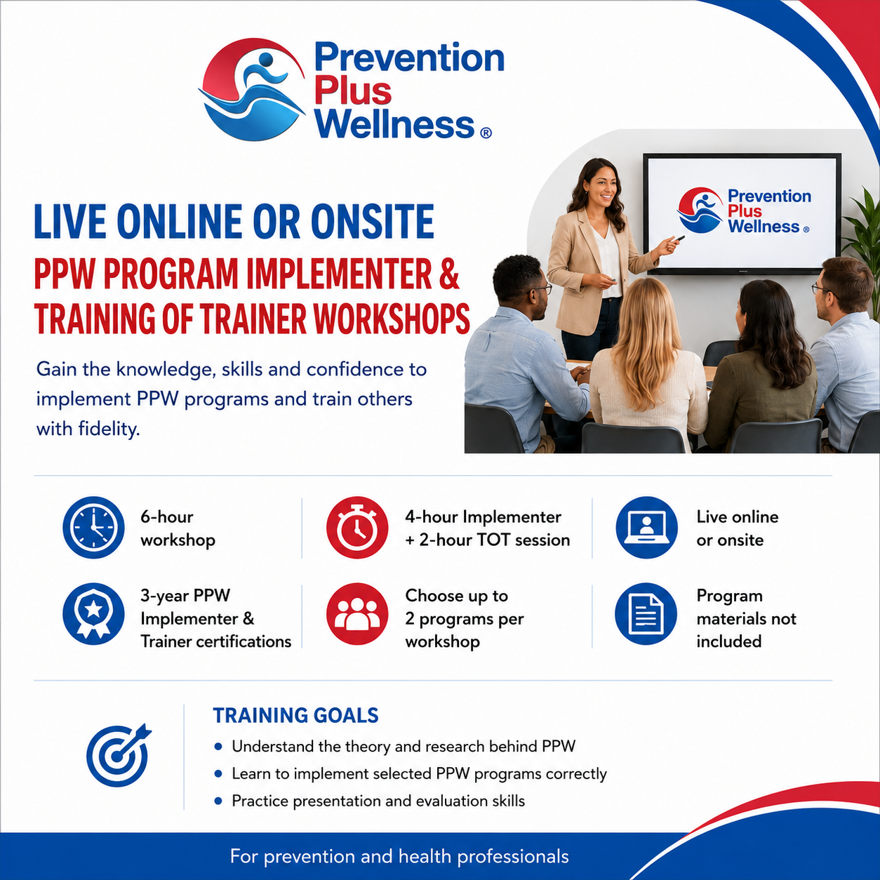 Online or Onsite Program Implementers & Trainers Workshop