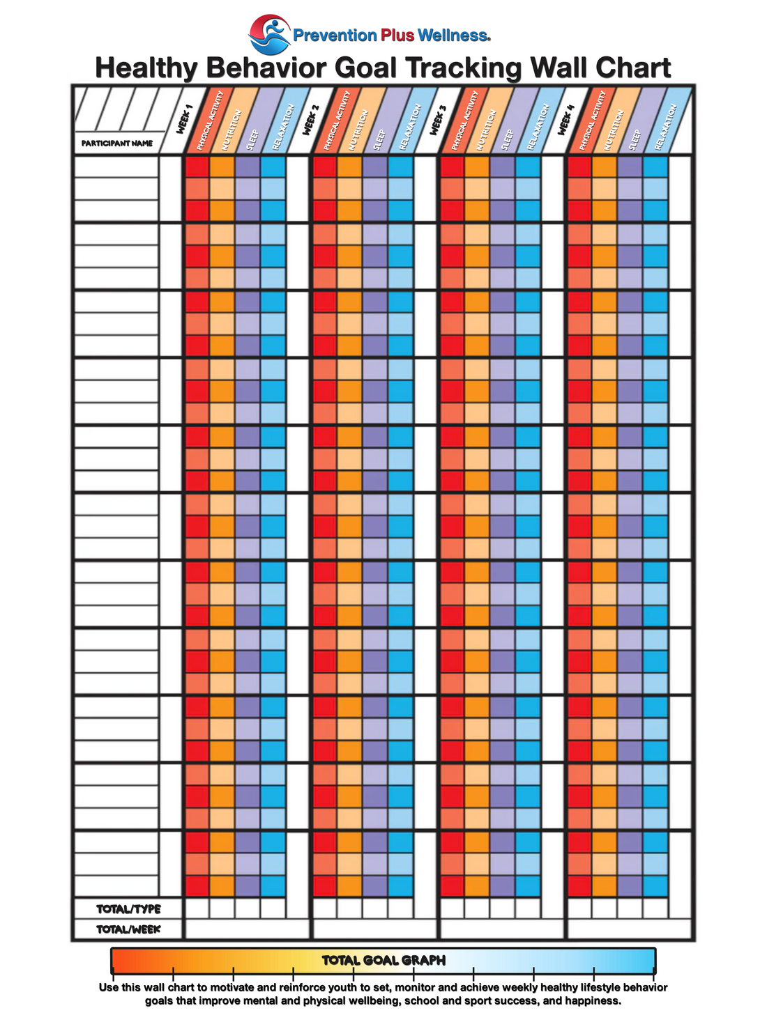 NEW: Healthy Behavior Goal Tracking Wall Chart