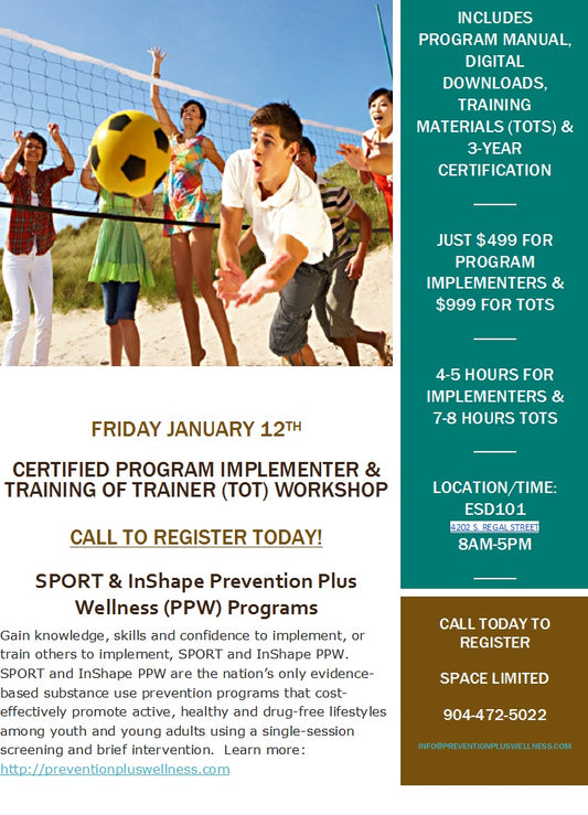 Washington State SPORT & InShape PPW Training Workshop