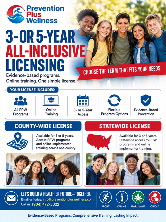 All Inclusive PPW Programs & Training License - Prevention Plus Wellness, LLC