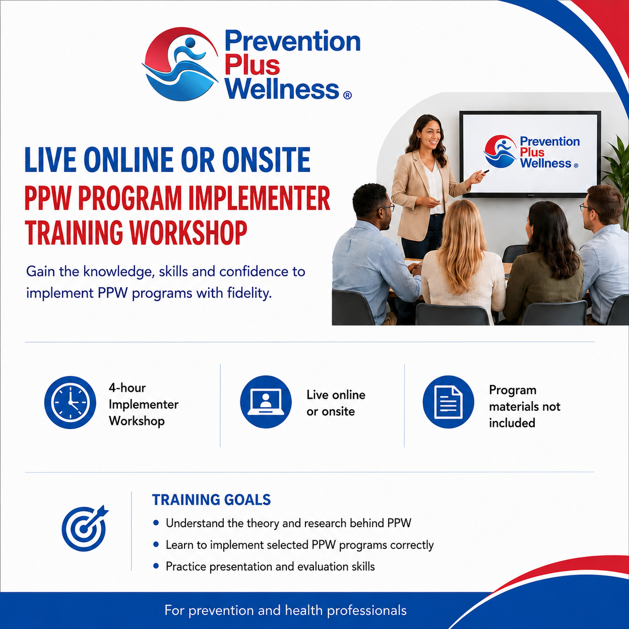 Live Online or Onsite Program Implementers Workshop - Prevention Plus Wellness, LLC