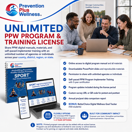 Unlimited PPW Program & Training Licenses - Prevention Plus Wellness, LLC