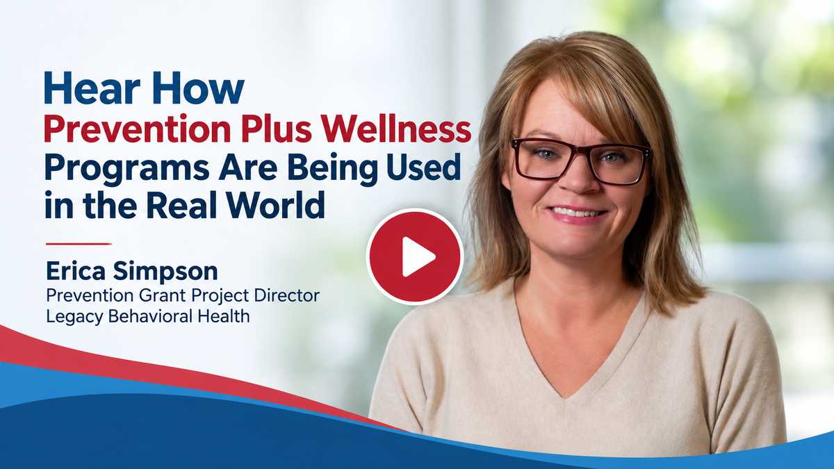 Load video: Interview with Erica Simpson | Legacy Behavioral Health | Prevention Grant Project Director